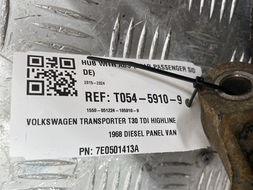 VW Transporter T30 Tdi T6 2017 2.0 WHEEL HUB WISHBONE REAR LEFT 7e0501413a - Picture 7 of 14
