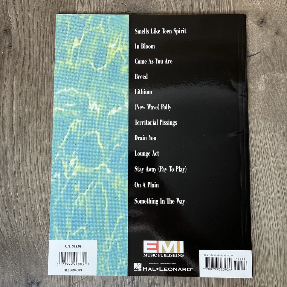 Nirvana Nevermind Songbook Sheet Music Guitar Tablature Revised Ed Hal Leonard - Image 3 of 4