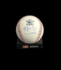 Houston Astros David Hensley signed MLB World Series  Baseball w/JSA cert B