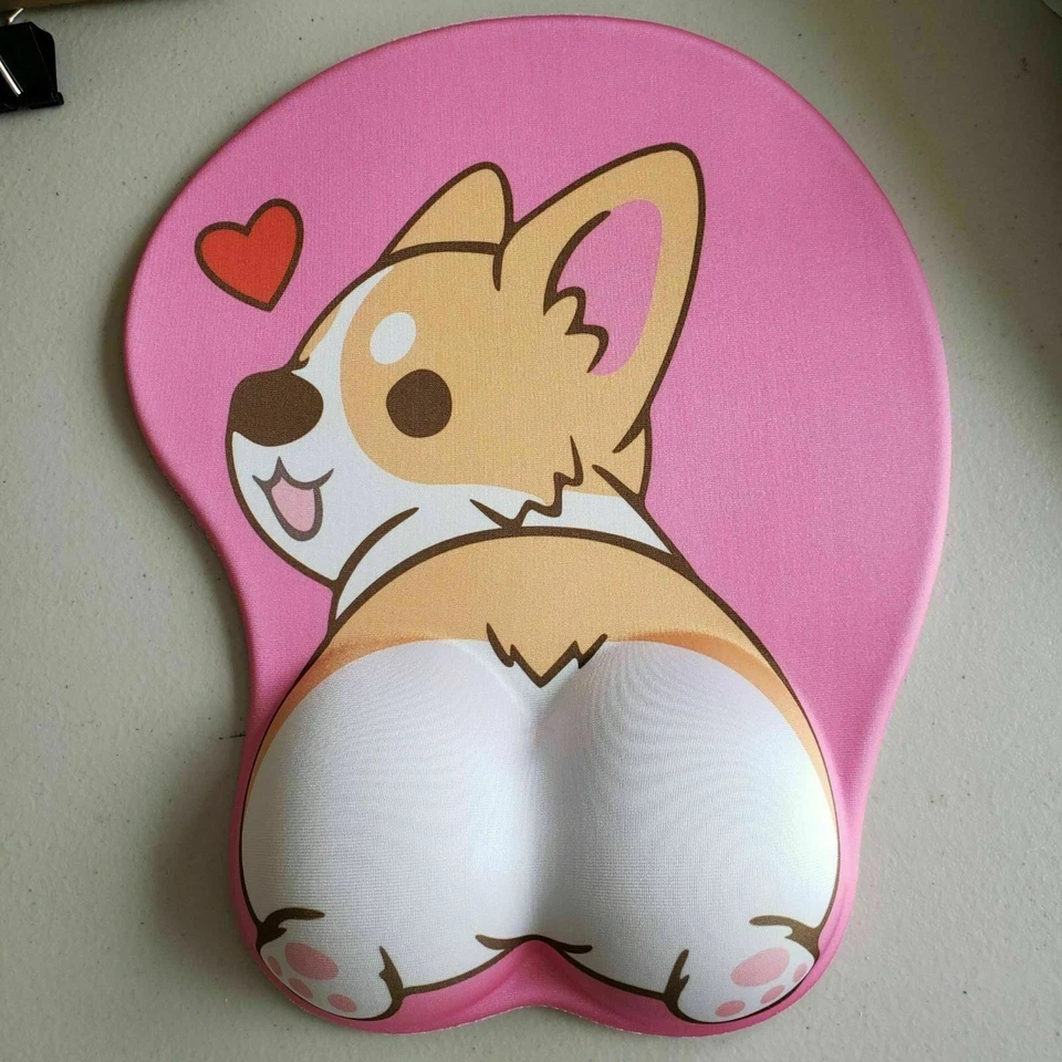 KAWAII Corgi Cute Dog 3D Mouse Pad soft wrist rest- 3 day free shipping - USA