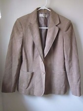 Vtg. Adolph Schuman For Lilli Ann Women's Ultra Suede Camel Color Lined Blazer