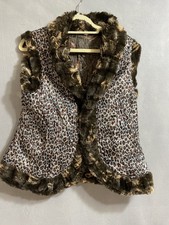 Lindi Reversible Women's Magnetic Faux Fur Trim Vest Size L