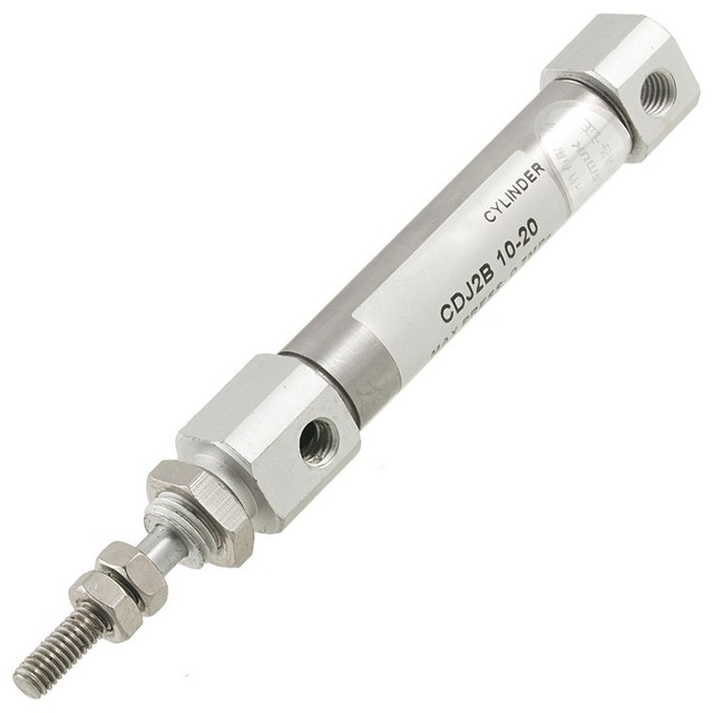 Pneumatic 10 mm Bore 20 mm Stroke Single Piston Air Cylinder, Metal, 0.