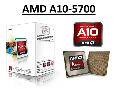 AMD A10-5700 Quad Core Prozessor 3.4 - 4.0 GHZ, Sockel FM2,65W CPU - Bild 1 von 4