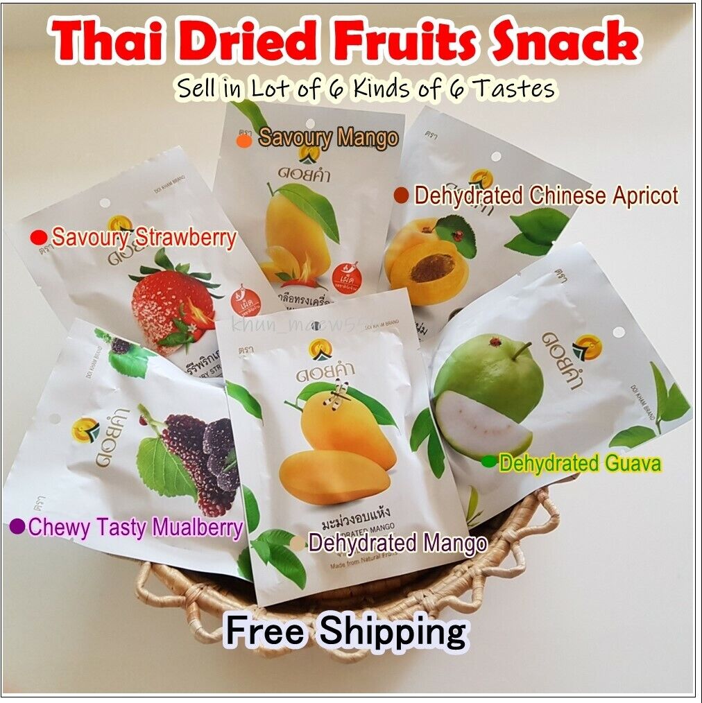 6 * Dehydrated Fruits Thai Dried Fruit Snack Delicious Mixed Fla