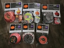 Lot of 6 Wilton Halloween Baking Cups  Cupcake Kits NEW 297 count
