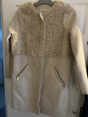 River Island Nude Cream Coat Ascot Prom 