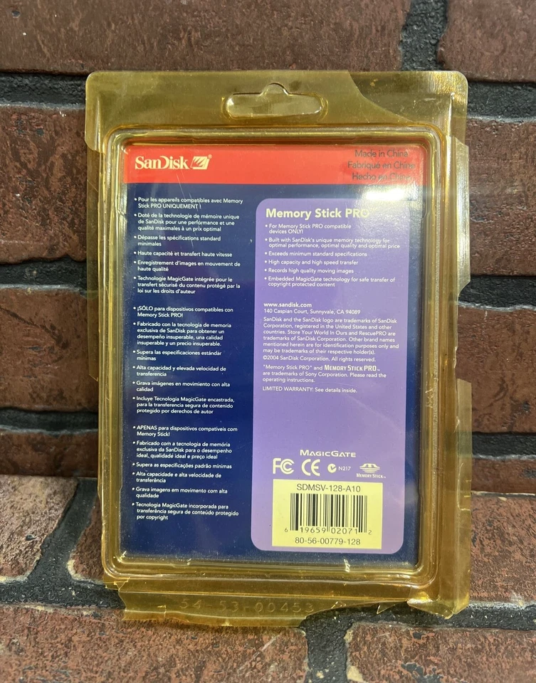 Sandisk Memory Stick Pro 128MB MagicGate Memory Card - Image 2 of 2