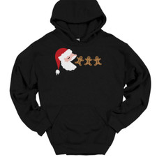 Santa-Man Hooded Sweatshirt Funny Christmas Video Game Claus Humor Hoodie