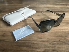 Women's Feisedy Aqua Blue Oversized Sunglasses With Soft She'll Case