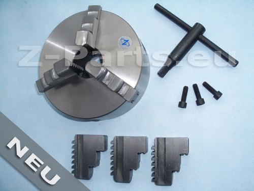 Z-Parts 3-Backenfutter 125 Mm – Zylindrische Aufnahme, Neu Für Drehbank