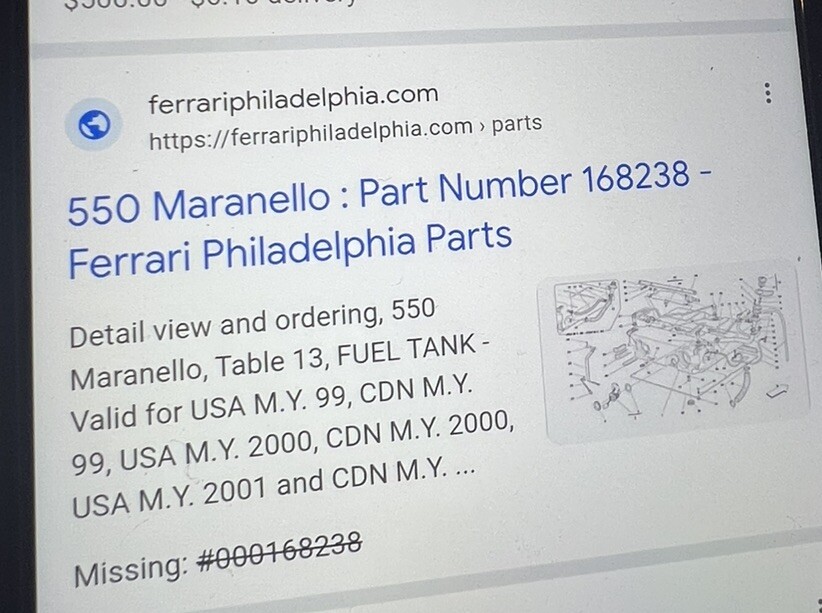 Ferrari 550  fuel level indicator 000168238