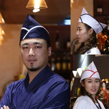 Unisex Sushi Chef Hat Boat Cap Japanese  Working Cap Cuisine Restaurant Waiter