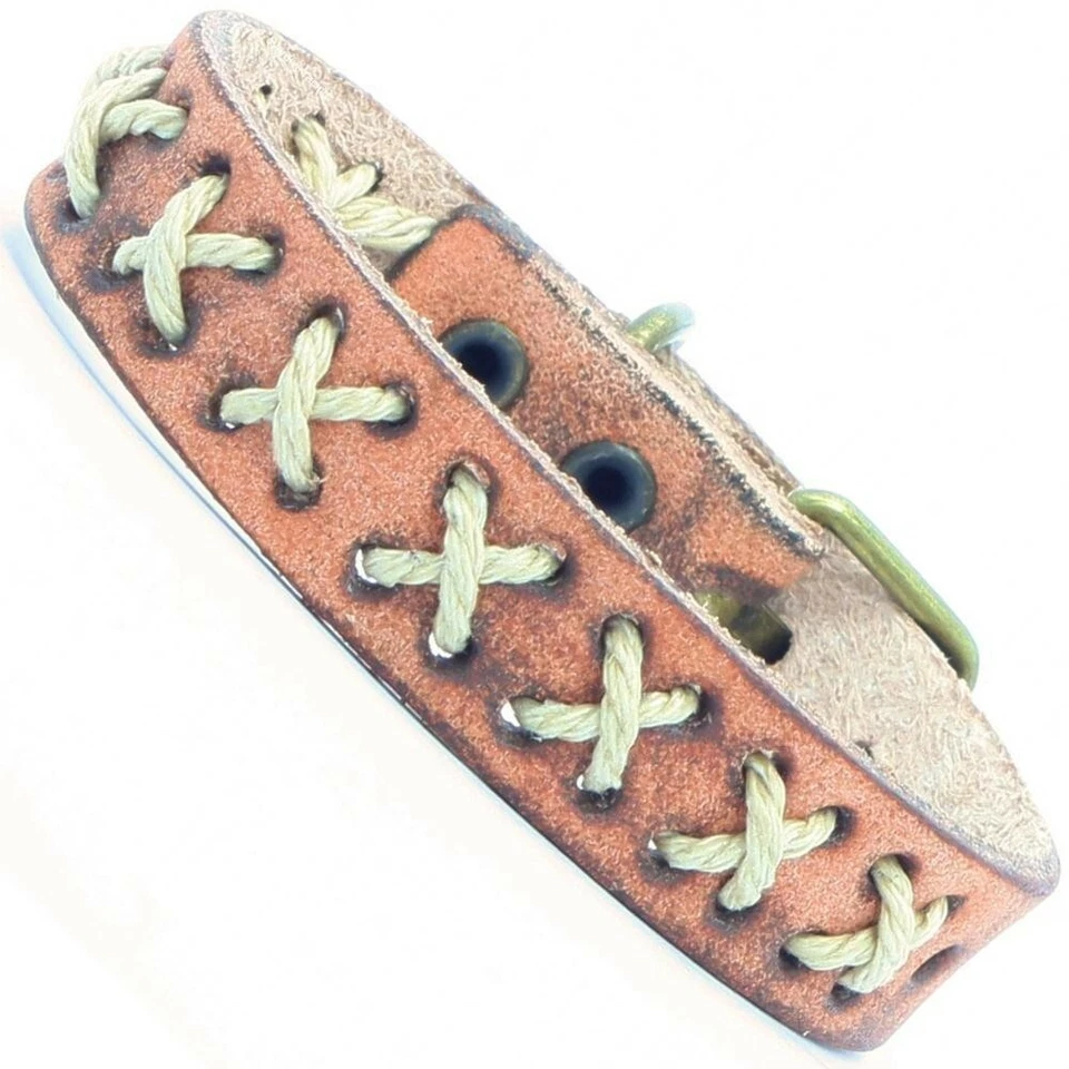 Herren Armband Kunstleder Vintage Surferarmband Biker Kunstlederarmband Rocker - Bild 1 von 4