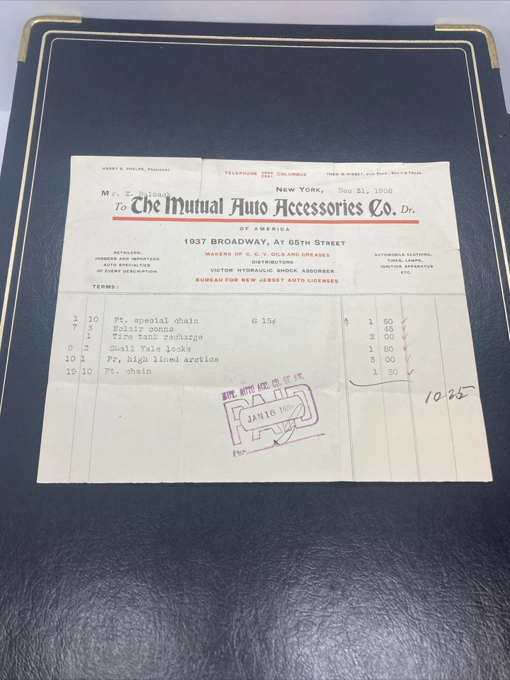 1908 The Mutual Auto Accessories Company Letterhead - Image 2 of 4