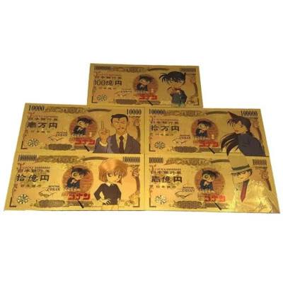 Detectiv Conan (A) 5x vergoldete Banknoten Anime Manga