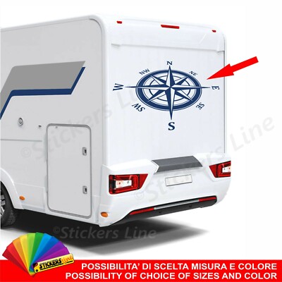 Adesivo BUSSOLA MONTAGNA per auto, auto, moto