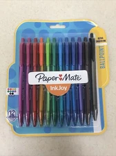 NEW Papermate Ink Joy Ballpoint Ink Pens Multi Color Medium Point 1.0 mm 12 Pens