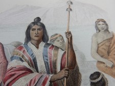 1859 Costumes,MID AMERICAN INDIANS ,  Engraving