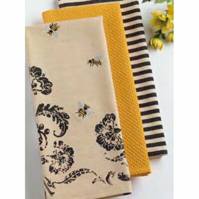 Busy Bee Dish Towels DII, Kitchen Farmhouse, Set/3 ...