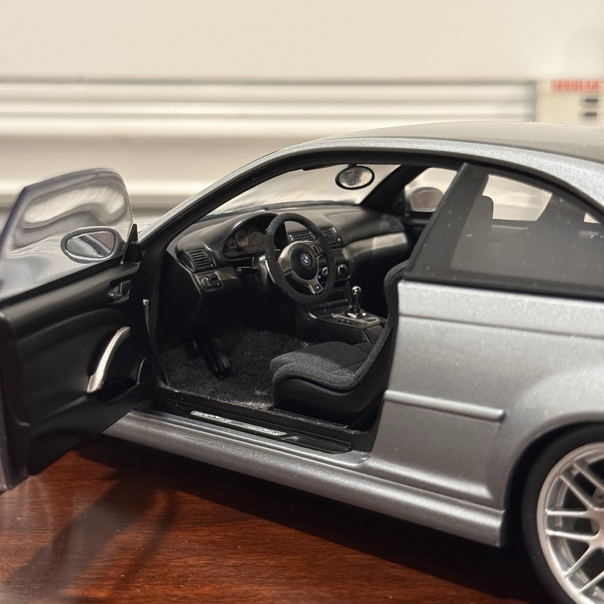 AUTOart BMW E46 M3 CSL Grey Metallic 1/18 Scale Diecast Model Car