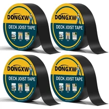 4 Pack Deck Joist Tape, Waterproof Butyl Joist Tape for Decking 2" x 50' Flas...