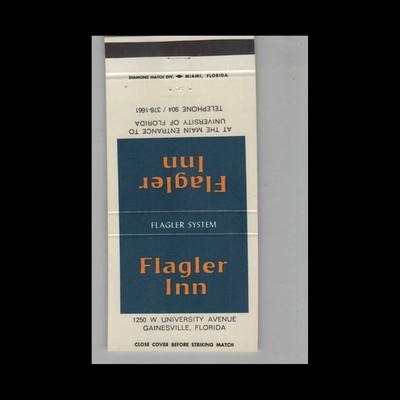 Matchbook Cover Flagler Inn Hotel Gainesville FL