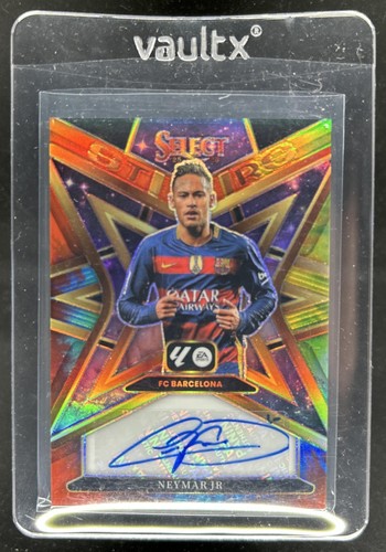 2025-26 Panini Select La Liga Neymar Jr Stars Signatures Tie-Dye Prizm Auto #/25