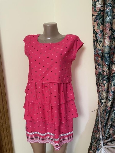 Women Emporio Armani Dress Pink Cotton 36
