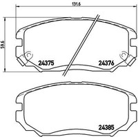 Brembo Bremsbelagsatz, Scheibenbremse P 30 038 FüR Hyundai
