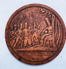 Circa 1820 France Wood Military Snuff Box Soldier Battle War Napoleon