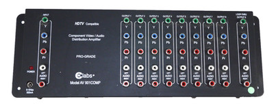 CE LABS AV901COMP HDTV component video LR audio distribution amp NO POWER SUPPLY