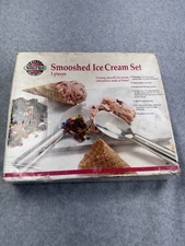 NORPRO Ice Cream Set Smooshed Marble Slab 2 Spades Mix In Freeze Fudge 3 Piece