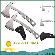 Versatile 9.5” Throwing Axes - Durable Steel with Three-Hole Handle Design