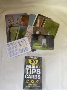 30 Wildlife Tip Cards-Birds Bugs Mammals Fieldcraft. Quick Reference Photo