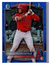2025 Bowman #BCP-82 Kevyn Castillo Chrome Prospects Blue Shimmer Refractor #/150