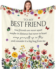 Best Friend Blanket, Best Friend Birthday Gift for Women, Bestie Gifts for Women