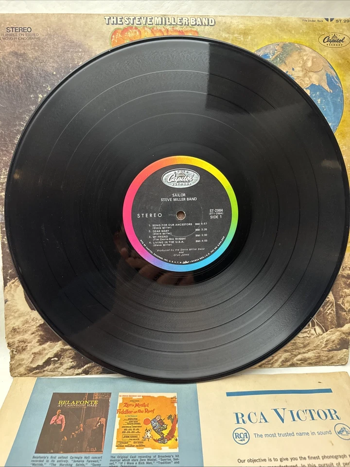 Steve Miller Band “Sailor” 1968 Vtg Vinyl 33 LP Capital Records ST 2984 - Imagem 3 de 4