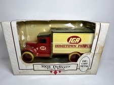 Ertl 1931 Ford IGA Delivery Truck Bank Die-Cast 1:25 w/ Box Vintage Collectible