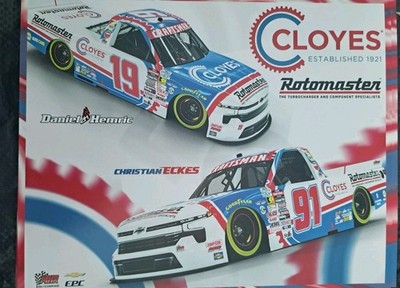 Eckes & Hemric 2026 CLOYES Rotomaster 8x10 NASCAR Truck Series Hero Post Card