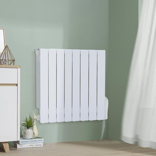 1200W Wall Mounted Oil Filled Radiator Electric Thermostatic Space Panel Heater