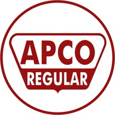 APCO Regular Gasoline NEW METAL SIGN: 12" Diameter Round