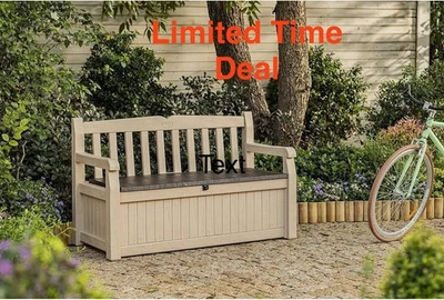 keter eden bench outdoor storage box Waterproof Garden Furniture