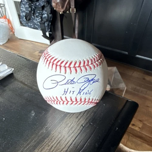 Pete Rose Autographed MLB Baseball Hit King Eterman Sports Authentication