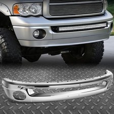 Front Chrome Bumper Face Bar W Fog Lamp Hole For 02-09 Dodge Ram 1500 2500 3500