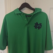 Antigua NOTRE DAME FIGHTING IRISH Mens Polo Shirt Size Medium
