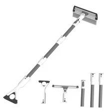 61.5" Ice Scrapers for Car Windshield, 2 in 1 Snow Brush Extendable Snow Brush