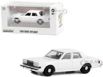 1980-89 DODGE DIPLOMAT POLICE UTILITY WHITE 1/64 DIECAST BY GREENLIGHT 43006