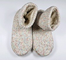 Bombas Sherpa Lined Gripper Bootie Slippers House Shoes Size S W4-7