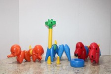 Vintage Tupperware Toys 1966 Zoo It Yourself Animal Building 16pc BONUS